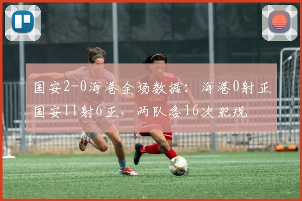 国安2-0海港全场数据：海港0射正国安11射6正，两队各16次犯规