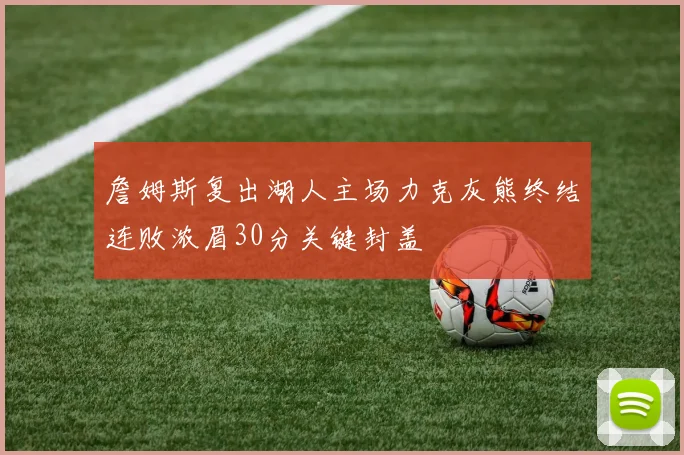詹姆斯复出湖人主场力克灰熊终结连败浓眉30分关键封盖